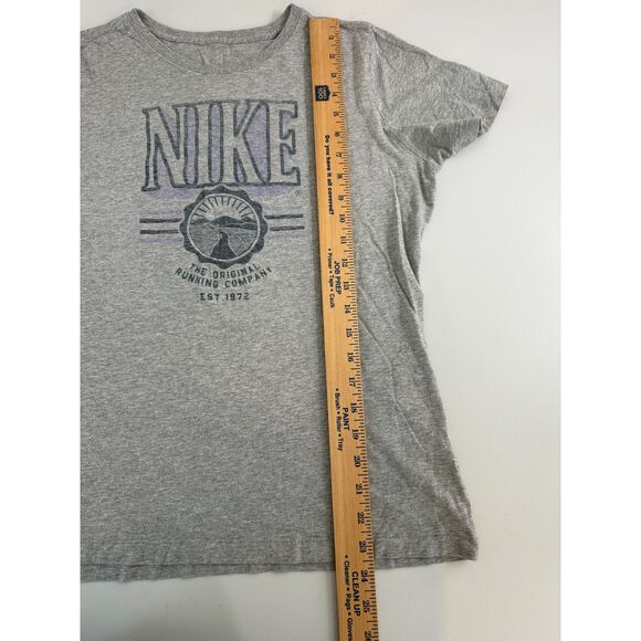 Nike Women's Graphic Short Sleeve T Shirt Gray Original Running Company Size XL - Picture 10 of 11